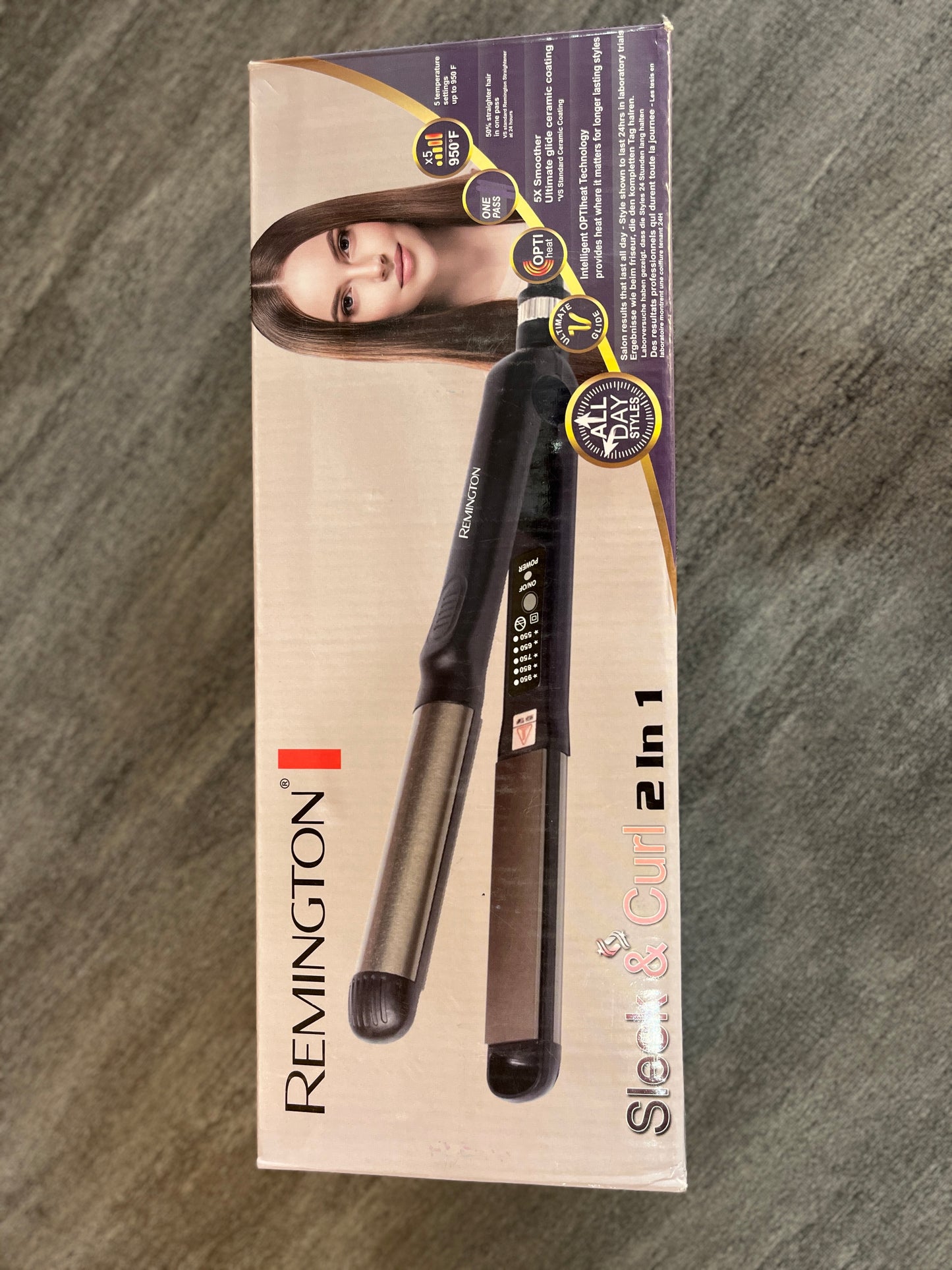 Remington S8016 2-in-1 Sleek & Curl Hair Straightener
