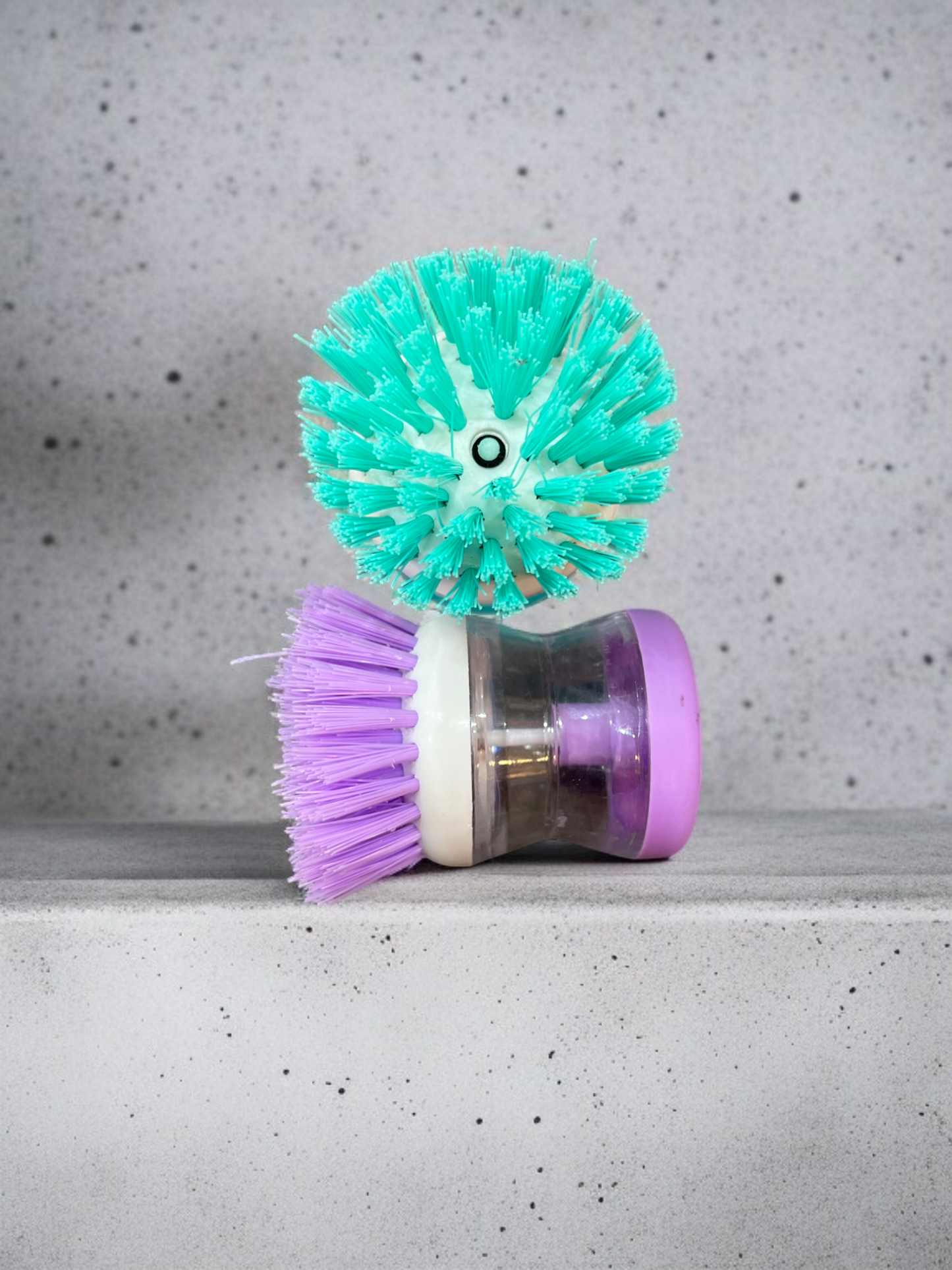 Dishwasher scrubber brush kitchen tools liquid soap dispenser cleaning brush pot dish washing 2Pc Set
